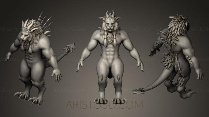 Figurines heroes, monsters and demons (STKM_0407) 3D model for CNC machine